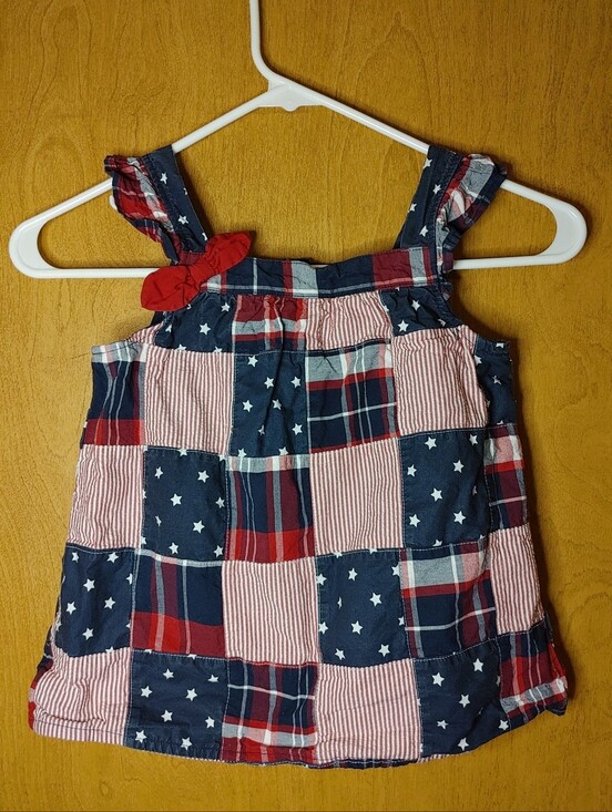 Gymboree Other - Gymboree American Cutie Girls Red, White & Blue Patchwork Tank Top